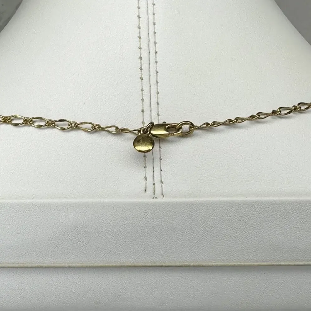 J.Crew Rhinestone Black Bead Pendant Gold Necklace ✨